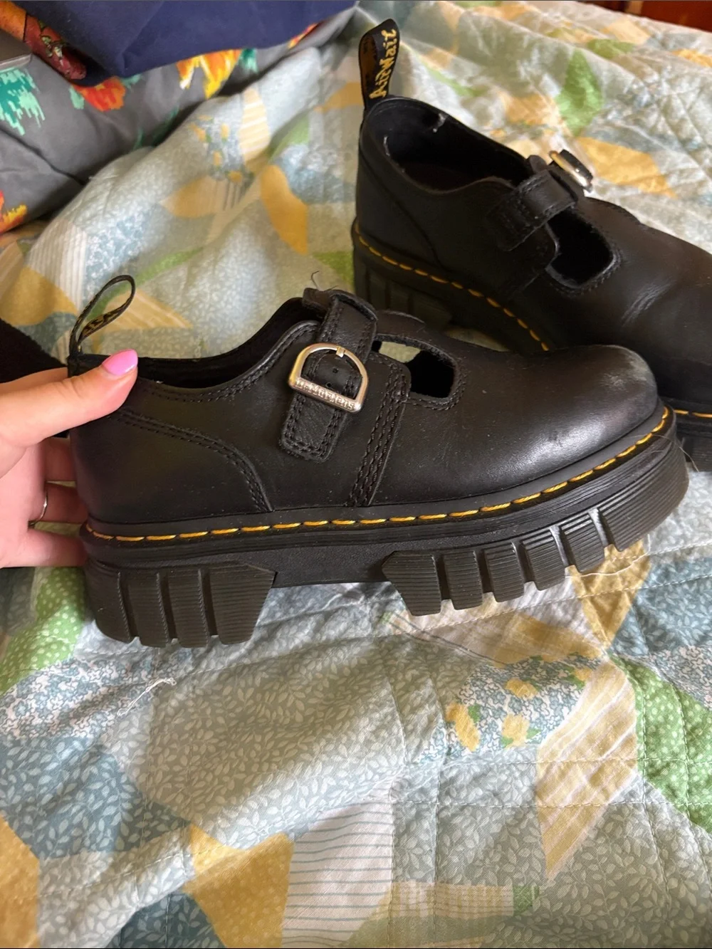 Dr. Martens Women's Audrick T-Bar Platform Mary Janes Woman’s Size 8